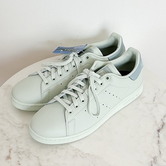Adidas Stan Smith Pharrell Linen Pastel Green Leather 2017 Release Mens 9.5 NWT - Picture 3 of 8